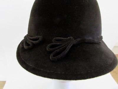 Helen Kaminski Felt Sheep Shearling Packable Adjustable Hat One Size. A beauty! VTG Helen Kaminsky Australia Brown Felt Equestrian Cap/Hat M  main image 3