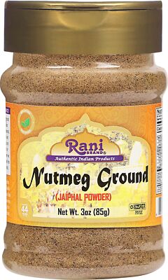 Rani Nutmeg (Jaiphul) Ground Powder Spice, 3oz (85g)