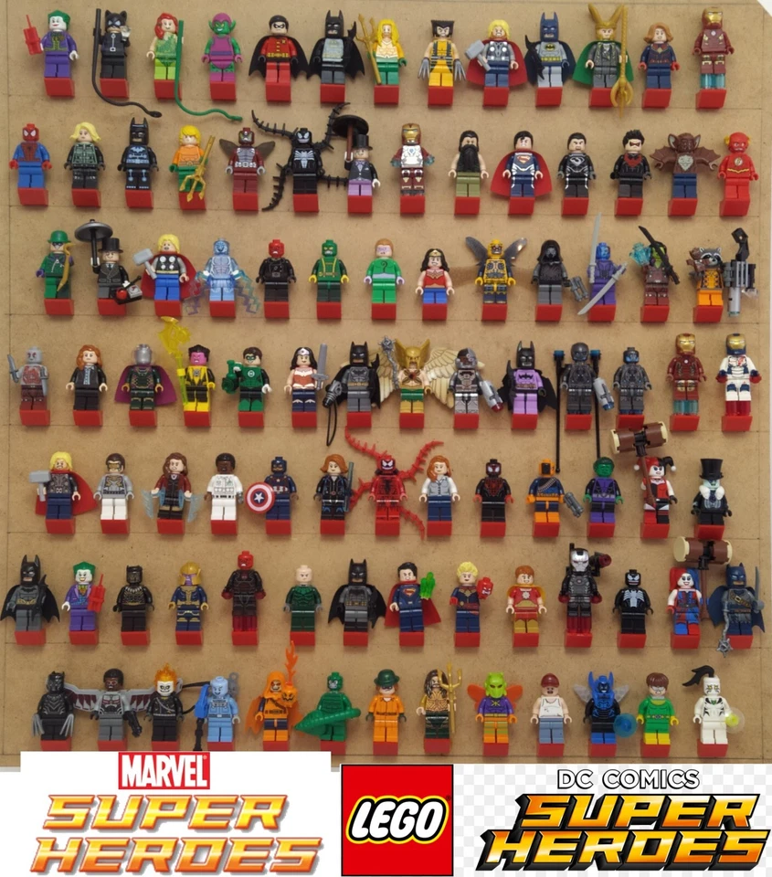 LEGO SUPER HEROES MINIFIGURES ORIGINALI MARVEL DC POLYBAG A SCELTA NUOVE E USATE