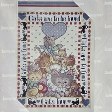 Janlynn Cats Poem Counted Cross Stitch Kit Cats Are To Be Loved 140-100 NOS
