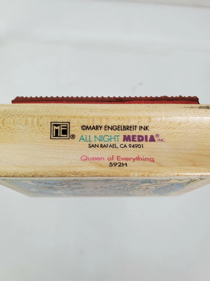 Sello de goma castillo de arena de la reina de todo Mary Engelbreit 592H 3 SN Foto 3 de 4