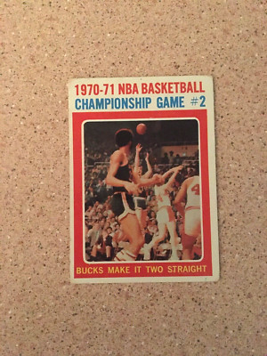 VTG 1971-72 TOPPS CHAMPIONSHIP GAME #2 #134 GOOD - VG BUCKS MAKE IT TWO STRAIGHT