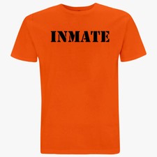 Prison Inmate Logo T-shirt Orange Jail Uniform Top Mens ladies Kids Funny