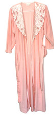 Vintage Union Made Nightgown Women Sz S Robe House Gown Housecoat Open Front USA