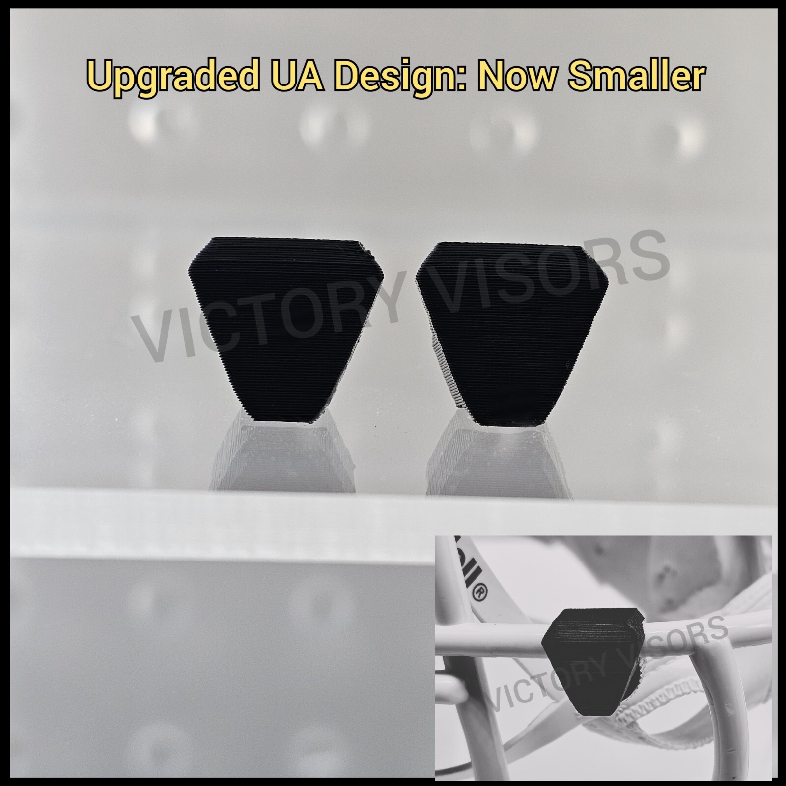Mini Football Helmet visor CLEAR RAINBOW w/clips. 