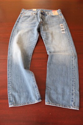 mens levi's 501 button fly jeans 34x29 nwt $79.50 on my radio