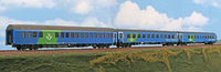 Acme 55335 Euronight Sj 345/346 Set Von Drei Personenwagen H0 1:87