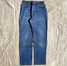 Vintage 70s Lee Riders Jeans Women  s 26x30 Whisker Fade Workwear Farm