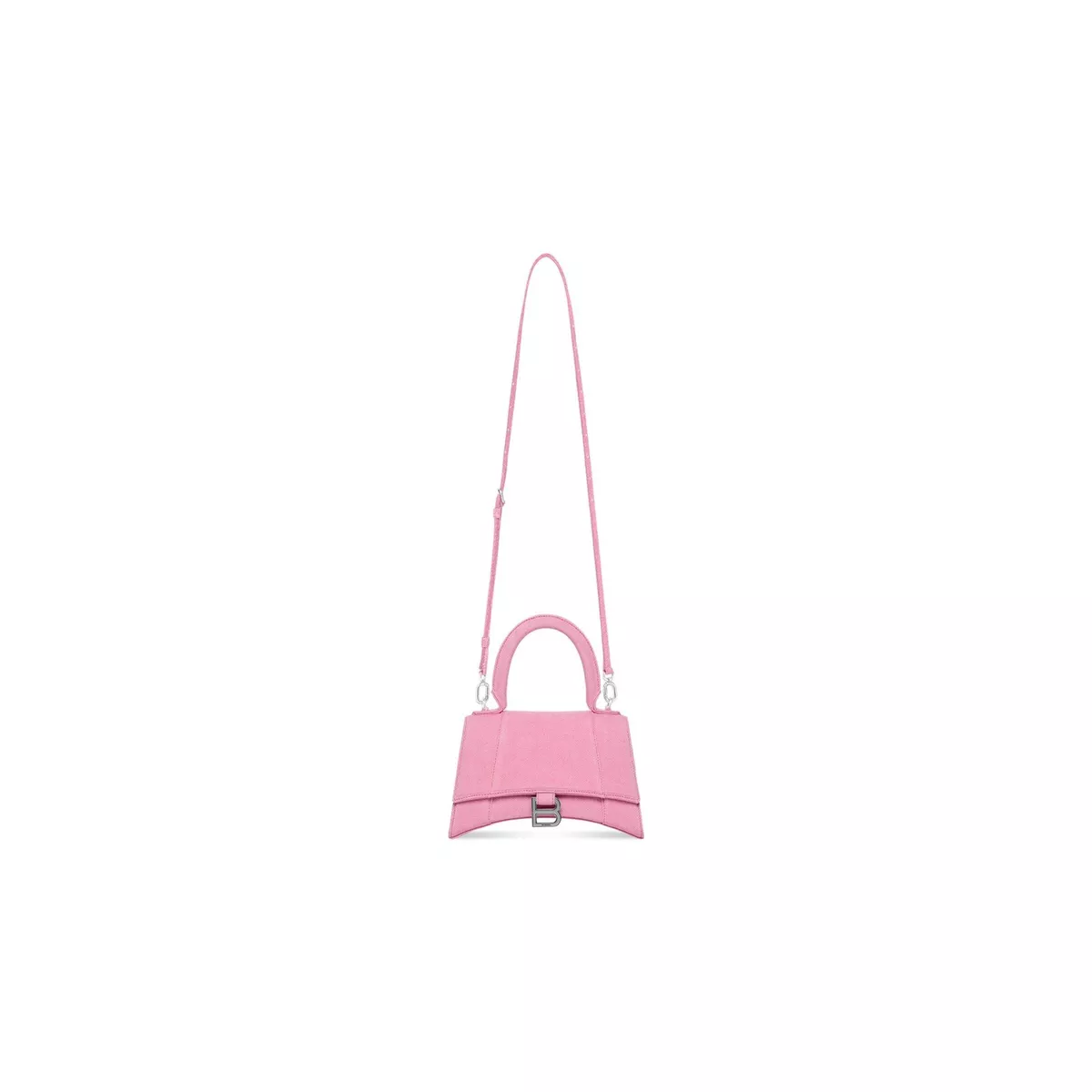 Pink Hourglass XS logoprint denim crossbody bag Balenciaga MATCHESFASHION US #43 Pink Hourglass XS logoprint denim crossbody bag Balenciaga MATCHESFASHION US