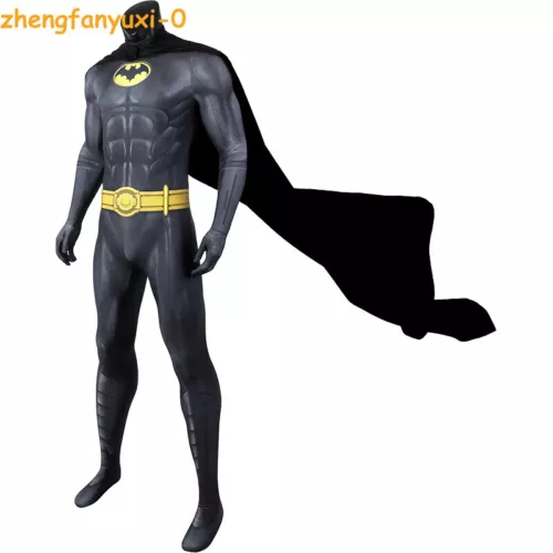 Movie Batman Bruce Wayne Cosplay Costume Men Bodysuit Cloak Mask Outfit Full Set