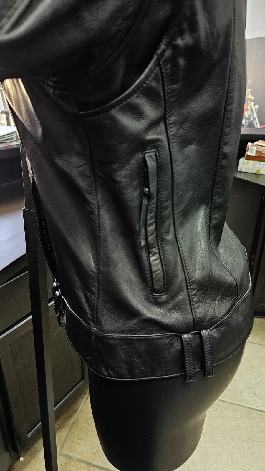 Harley Davidson Women's Temptress Bling Studded Leather Jacket SMALL 97070-11VW image 3