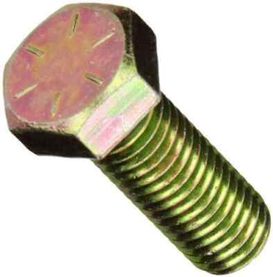 7/16inch x 1-1/2inch Hex Cap Screw Grade 8 Zinc Yellow Plated Steel Quantity: 50