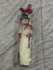 Vintage Christmas Snowman Candle