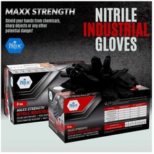 Maxx Strength 8 Mil Black Nitrile Gloves - Industrial Grade Maxx Strength 8 Mil Black Nitrile Gloves - Industrial Grade
