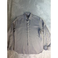 John Varvatos Slim Fit Dress Shirt Mens 16.5 34/35 Gray Button Up Long Sleeve L