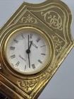 Vintage Bulova Mini Grandfather Clock Quartz Japan Brass Tone Desk Mantel Clock — photo 4