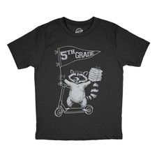 Youth Funny T Shirts 5th Grade Raccoon Tee For Kids
