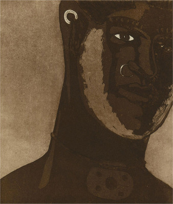 Terry Buchanan (b.1938) - 1997 Radierung, Nuba-Wrestler Ii