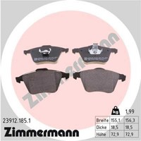 Zimmermann BremsbeläGe Vorne FüR Volvo V50 V40 SchräGheck Ford Focus II 3