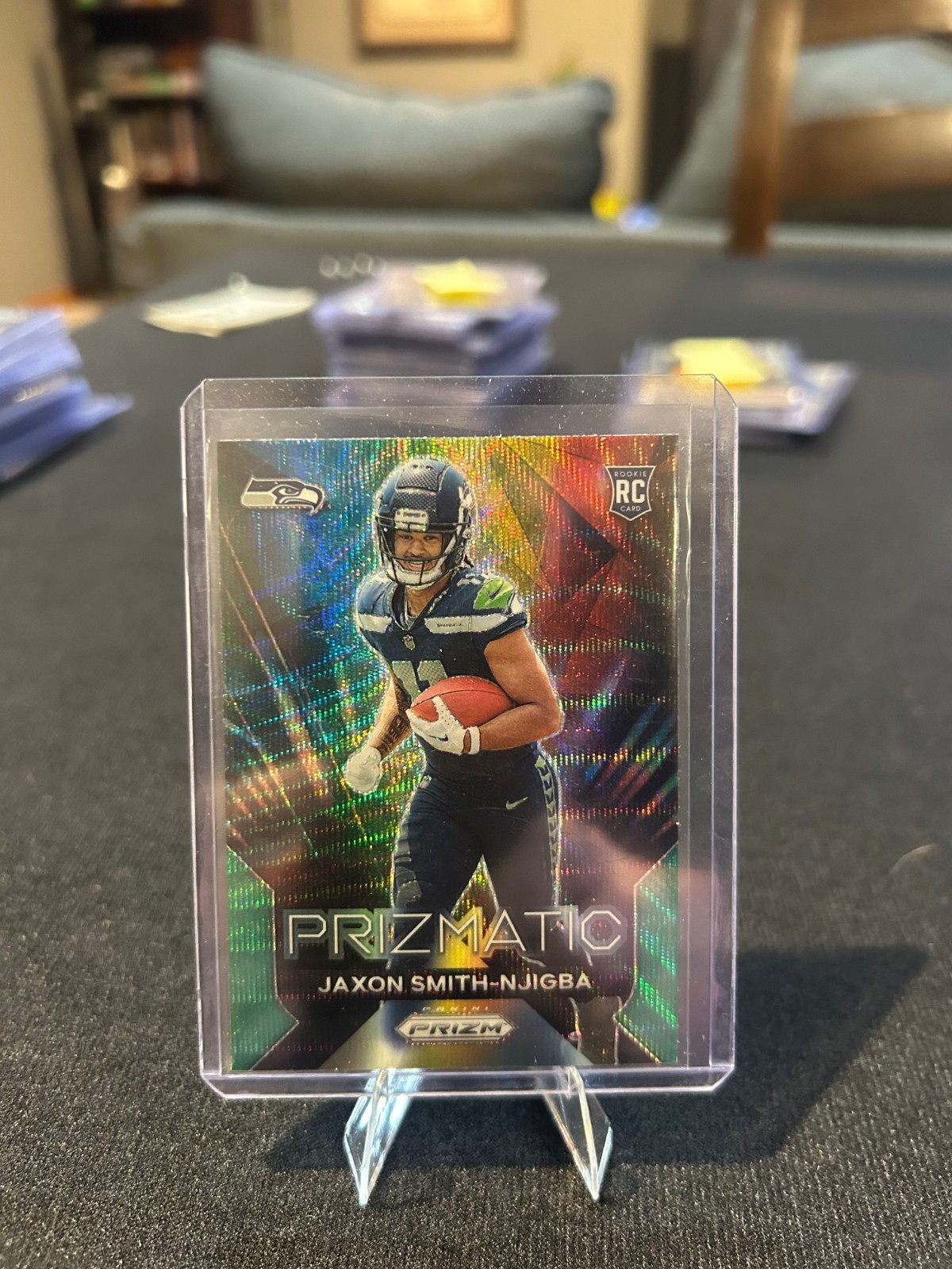 2023 Panini Prizm - Prizmatic Jaxon Smith-Njigba #1 Green Wave Prizm (RC)