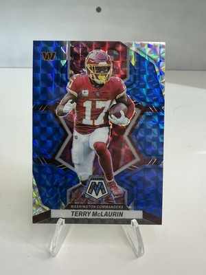 2022 Panini Mosaic - Terry McLaurin #197 Blue Mosaic Prizm 17/99 JERSEY NUMBER