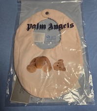 Palm Angels Bear Bib Baby Pink Brown New with Tags