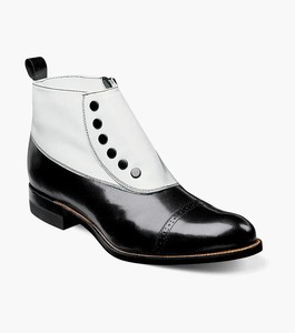 Stacy Adams Madison  Spectator Spat Cap Toe Boot Size 10.5D