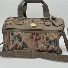 VTG Jordache Floral Tapestry Travel Bag Duffel Tote Luggage Overnight Carry On
