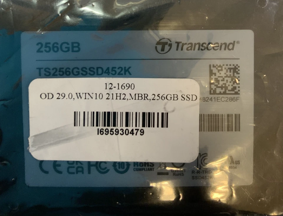 Transcend TS256GSSD452K 2.5" SATA III 256GB Internal SSD Storage, Black "Q7B" - Image 2 of 2