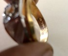 3 Vintage 18K HGE Mens Dress Biker Ring Lot 10.5 Size Heavy Gold Plate CZ Stone — photo 4