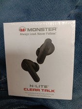 Monster N-Lite Clear Talk Wireless Earbuds Bluetooth 5.3 Headphones with CVC 8.0