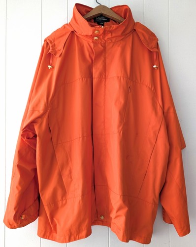 Lauren Ralph Lauren Windbreaker Jacke 1X Mesh gefüttert Full Zip Roll Away Kapuze