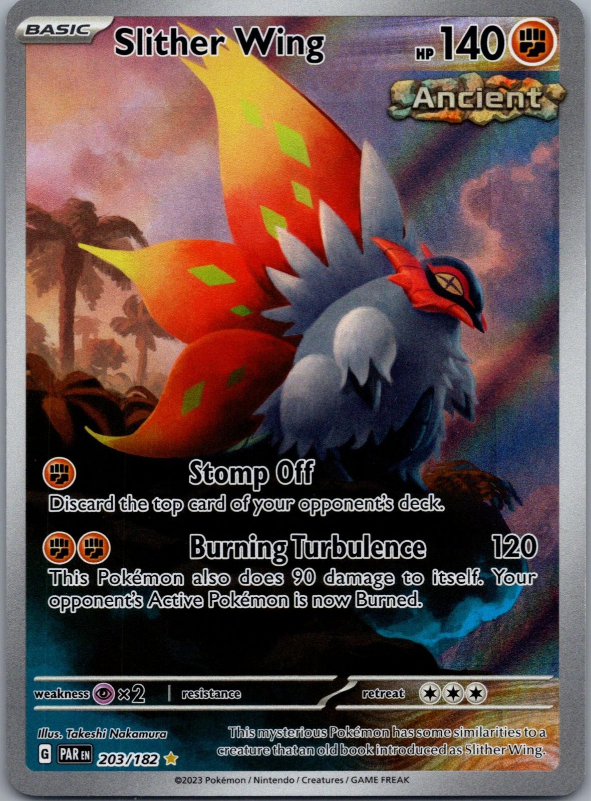 Slither Wing 203/182 Paradox Rift Pokemon TCG Holo Illustration Rare NM