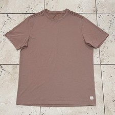 Vuori Current Tech Tee Shirt Mens Short Sleeve Stretch Performance Zion Rose L