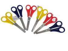 6 x CHILDRENS SAFETY SCISSORS METAL Kids Child School 5" Arts Craft