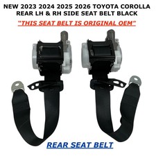2023 2024 2025 2026 Toyota Corolla Rear Lh Rh Seat Belt Black Sets