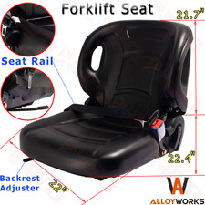For Toyota Forklift Suspension Seat w/Seatbelt & Switch and Adjustable Backrest