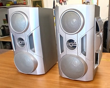Goodmans Stereo HiFi Speakers 2 X 35w. Great Sound Silver, Bookshelf. 2728 4ohms