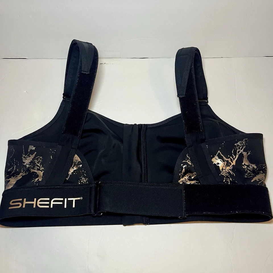 Shefit Women's Flex Sports Bra 1Luxe Black/copper, Adjustable Straps - Image 2 of 4