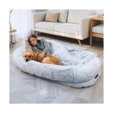Human Dog Bed, 71''x45''x12'' Size Fits Adult and Pet Washable Giant People D...