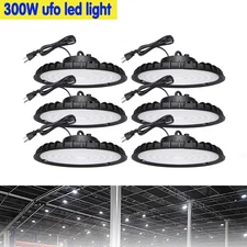 6 Pack 300W UFO Led High Bay Light Commercial Industrial Warehouse Factory Light