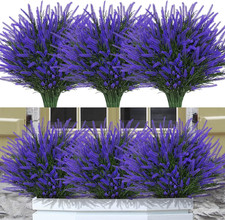 12 Bundles Fake Outdoor Flowers UV Resistant ...
