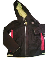 New nwt boys L 10 12 Russell stripe mixed media lightweight zip hoodie jacket