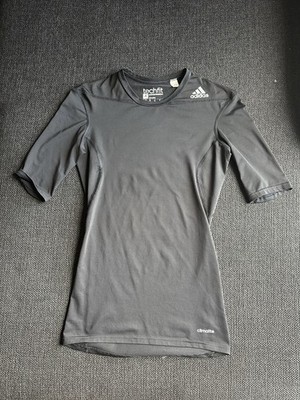 adidas Techfit Compression Shirt XS Black Climalite 3/4 Sleeve