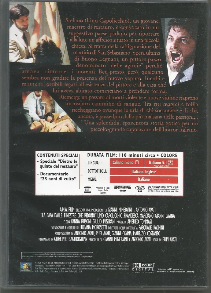 The House with the Laughing Windows. Pupi Avati. PAL DVD with slipcase. - Image 3 of 3