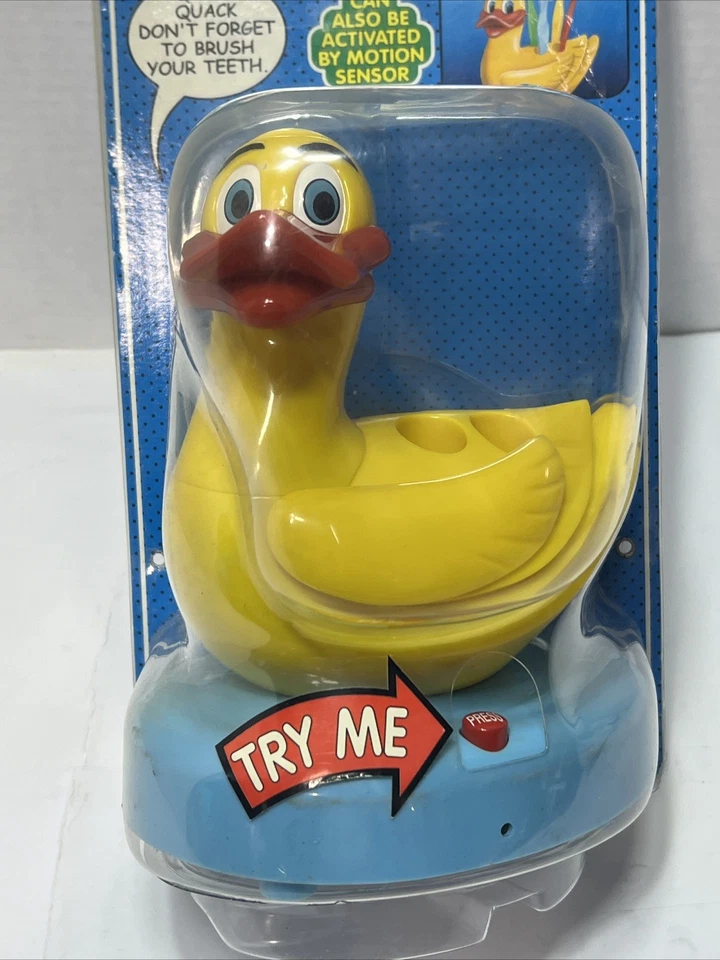 Vintage Yellow Duck Talking Toothbrush Holder 2002 Fun-damental Too Ltd. RARE - Image 2 of 4