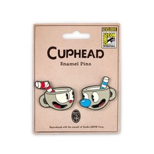 Image of Cuphead Enamel Collector Pin 2 Pack San Diego ComiCon 2017 Exclusive