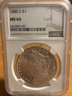 1880-S Morgan Silver Dollar PCGS MS64 S$1 San Francisco
