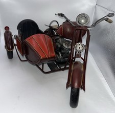 American Vintage Tinplate Retro Motorcycle and Side Car