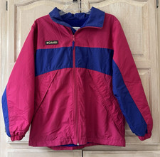 Columbia Pink Blue Salt Creek Fleece Lined Full Zip Jacket Girls Size XL 14/16 